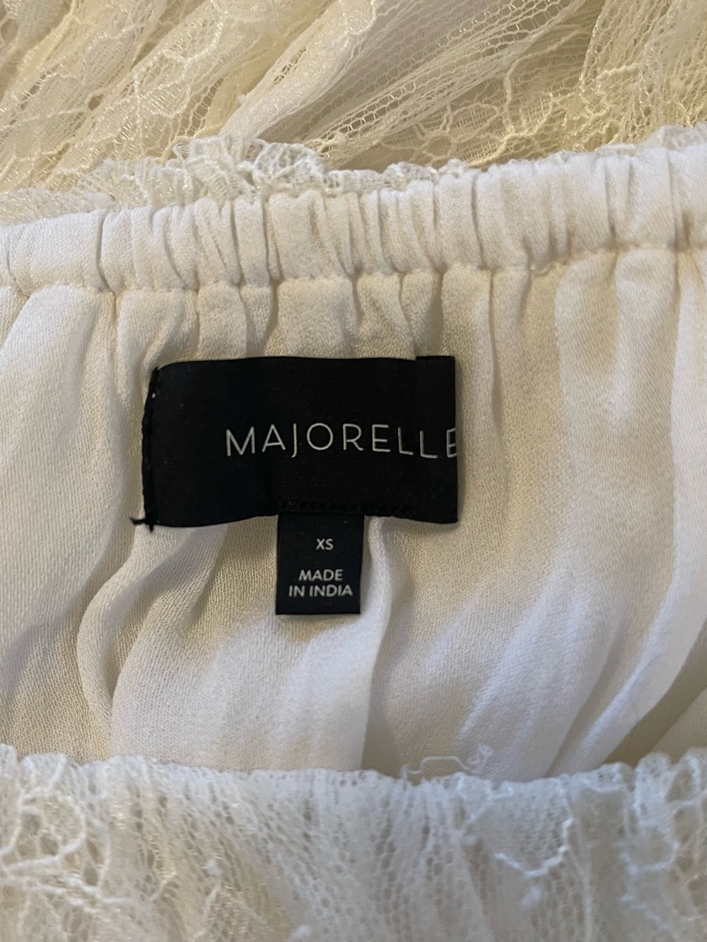 ❤️ MAJORELLE Green Tea Mini Ivory Lace Dress - Picture 4 of 6